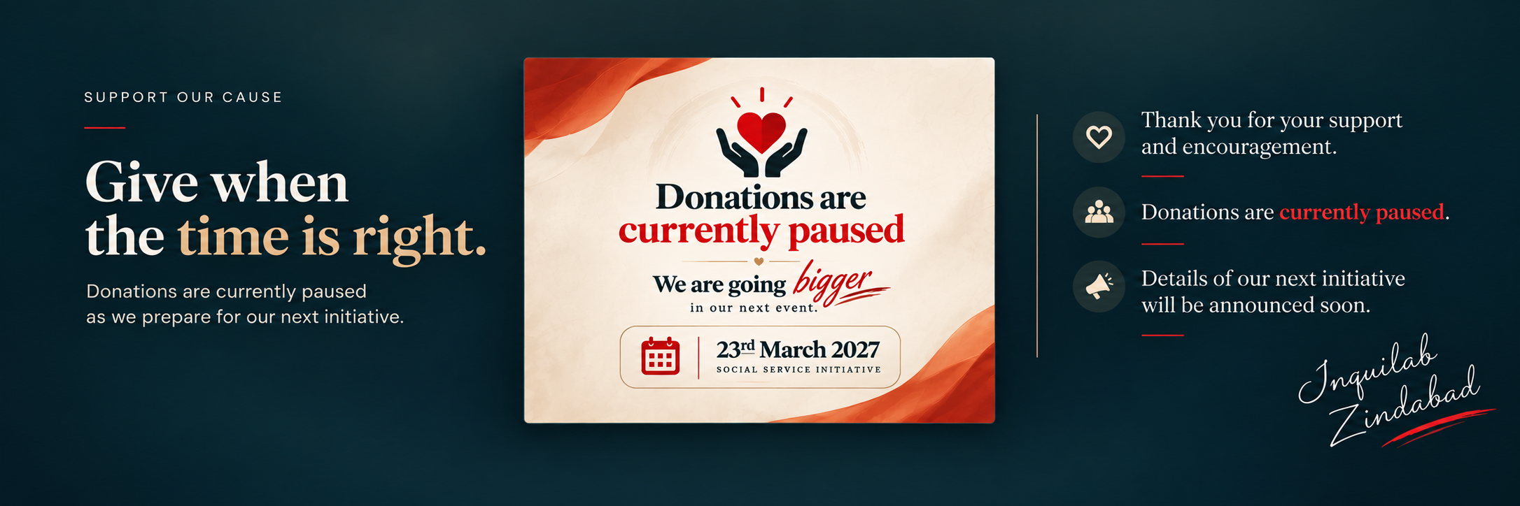 Support our cause illustration